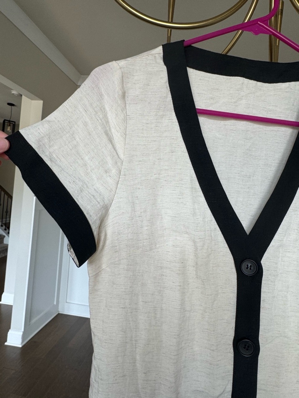 Commense Linen and Cotton Cream Maxi Dress - Picture 4 of 6